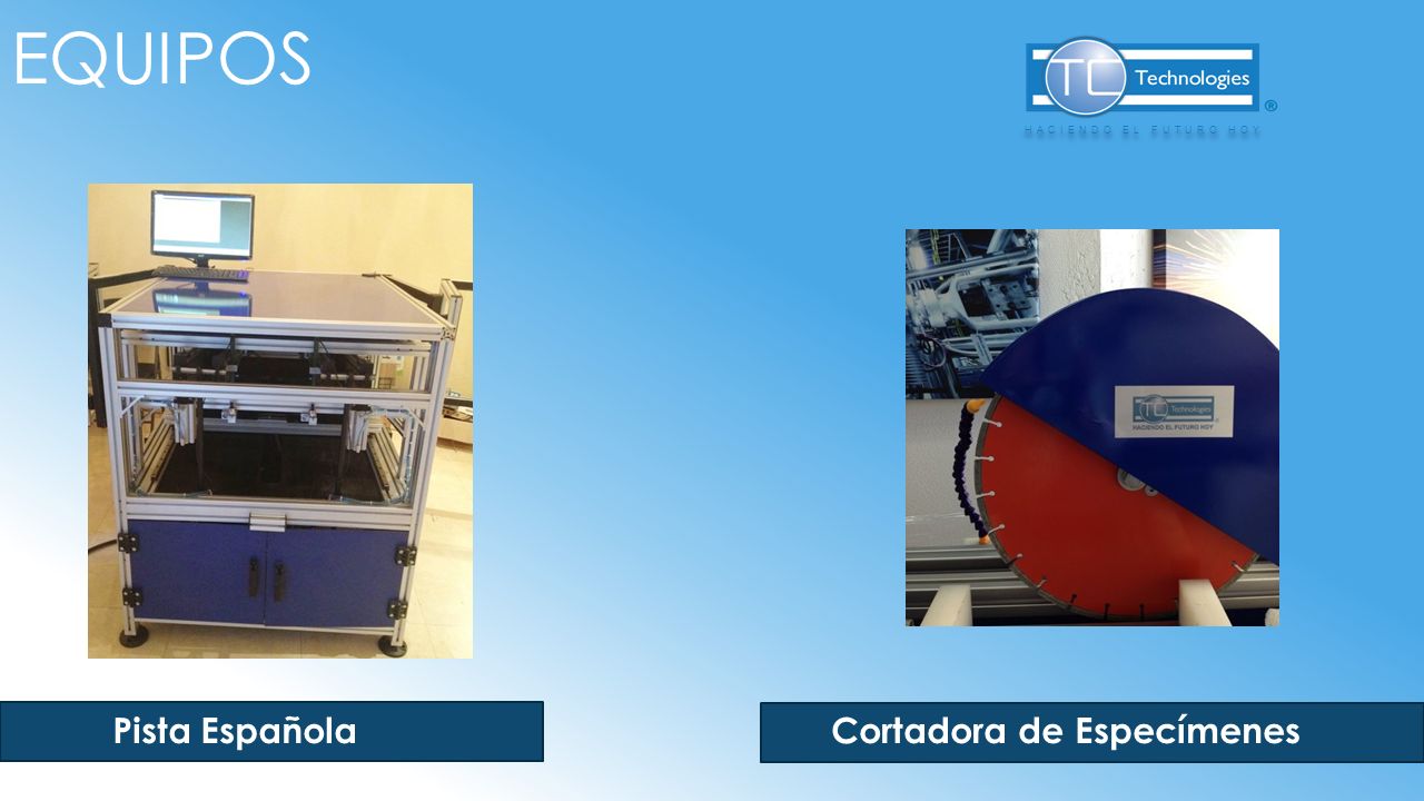 equipos HACIENDO EL FUTURO HOY Pista Española Cortadora de Especímenes