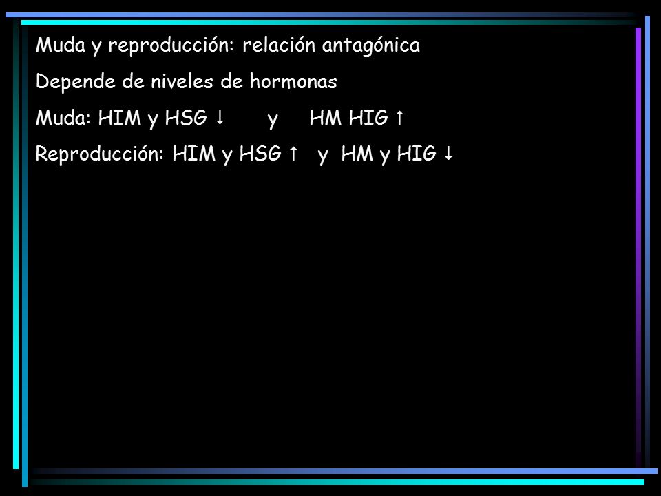 Muda y reproducción: relación antagónica