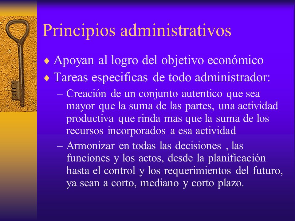 Principios administrativos