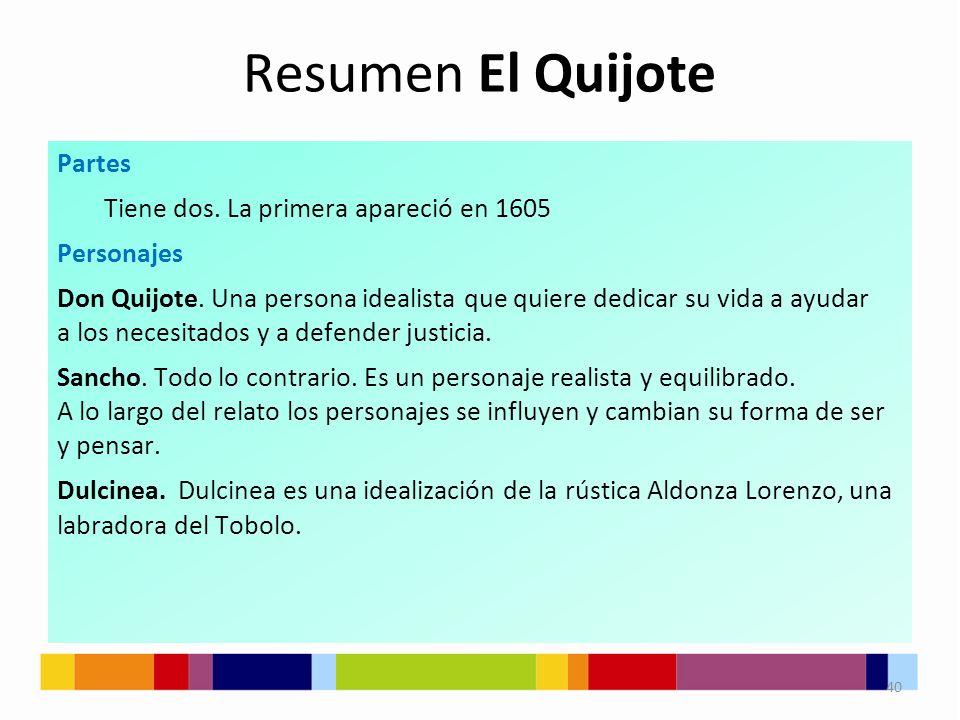 Resumen El Quijote Partes Tiene dos. La primera apareció en 1605