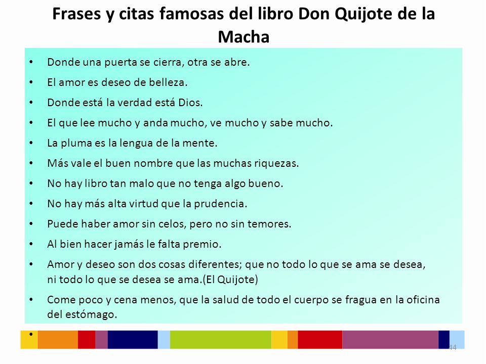 Frases y citas famosas del libro Don Quijote de la Macha