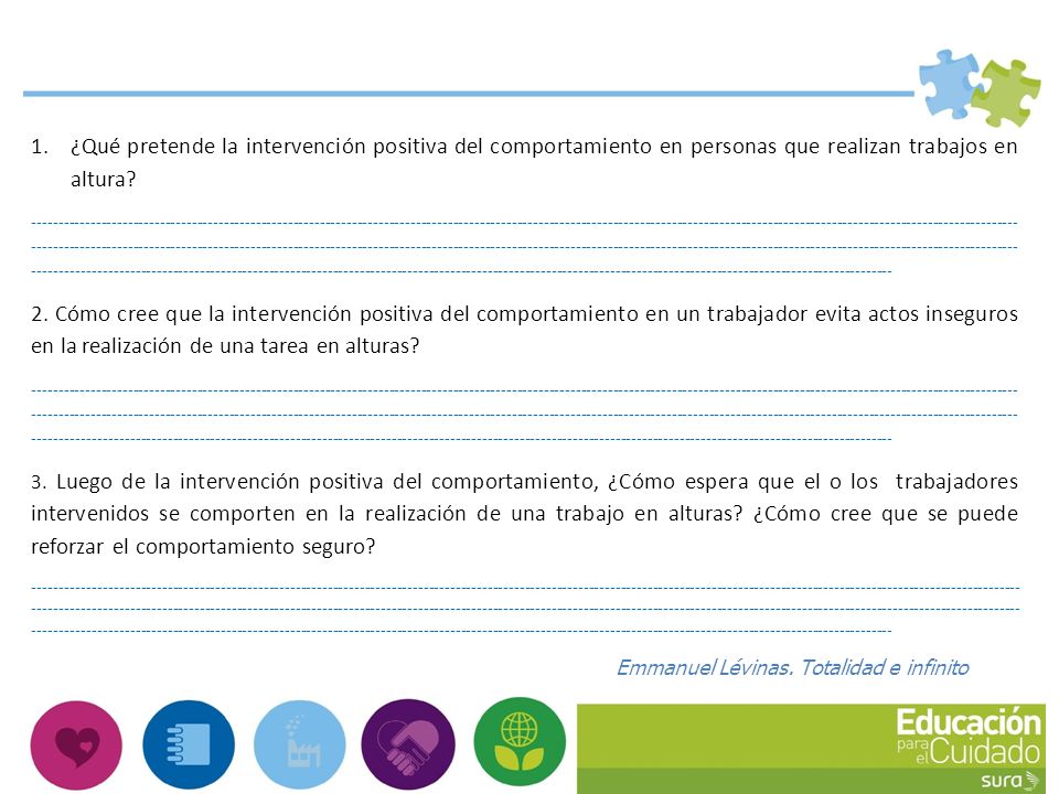 ¿Qué pretende la intervención positiva del comportamiento en personas que realizan trabajos en altura