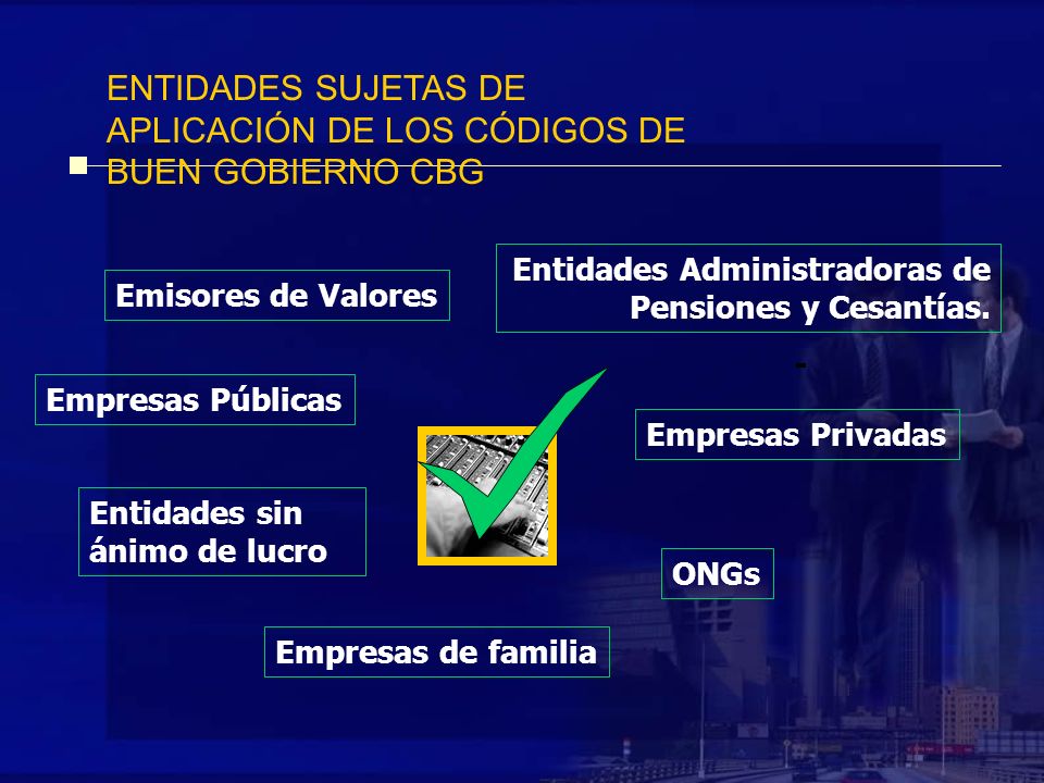 ENTIDADES SUJETAS DE APLICACIÓN DE LOS CÓDIGOS DE BUEN GOBIERNO CBG