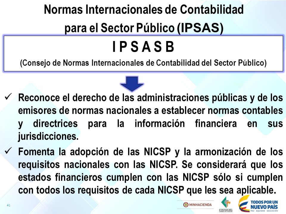 I P S A S B para el Sector Público (IPSAS)