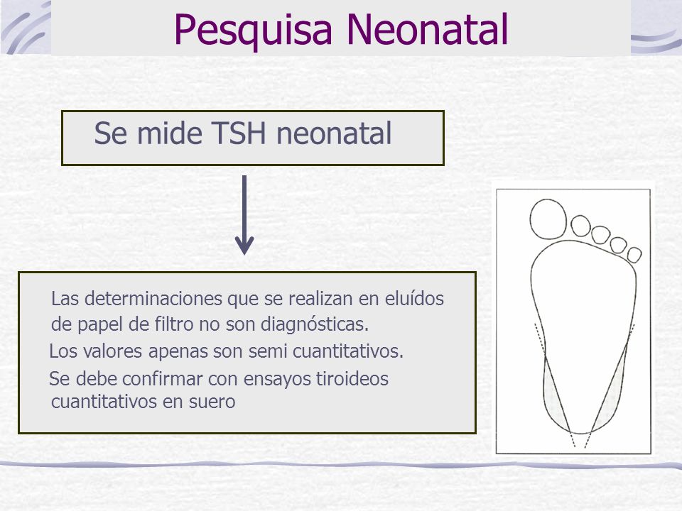 Pesquisa Neonatal Se mide TSH neonatal