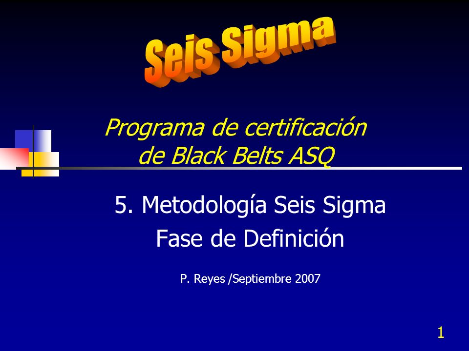 Programa de certificación de Black Belts ASQ