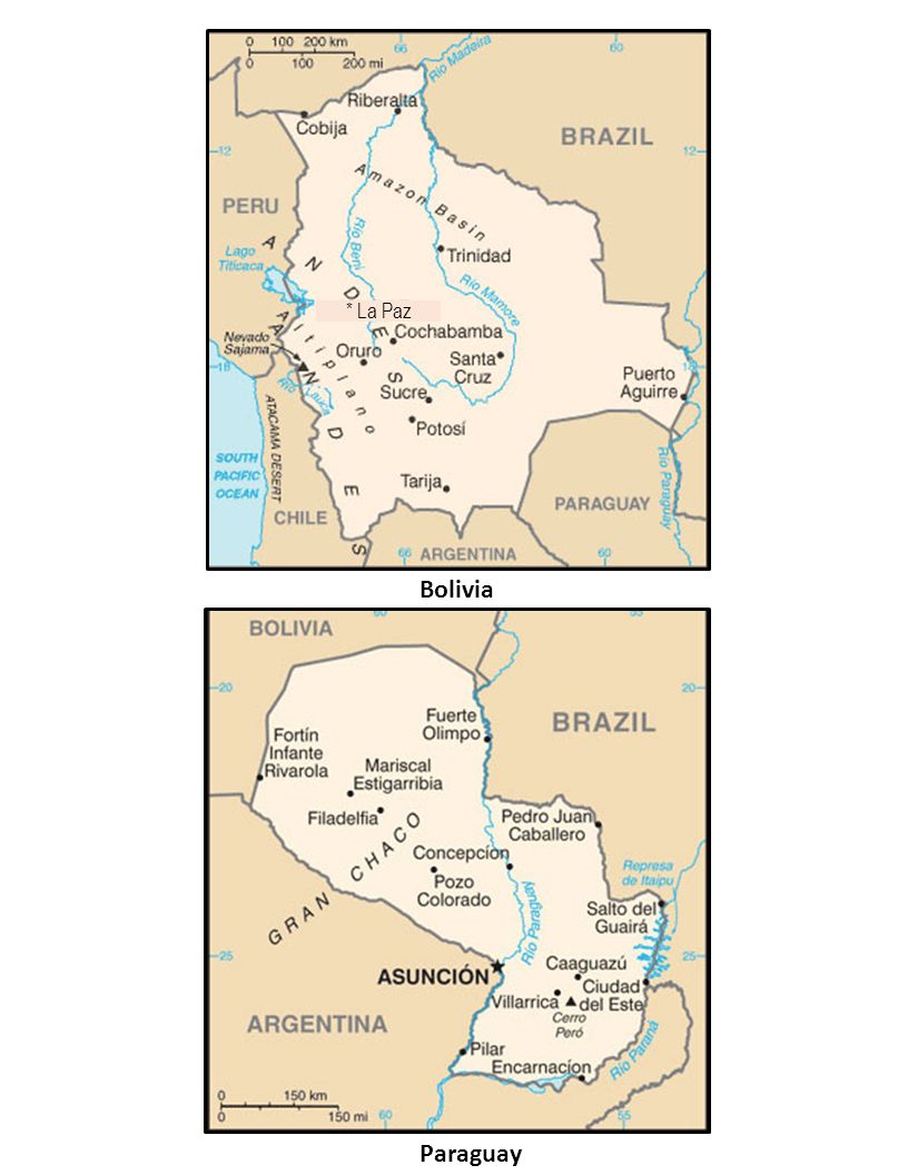 * La Paz Bolivia Paraguay