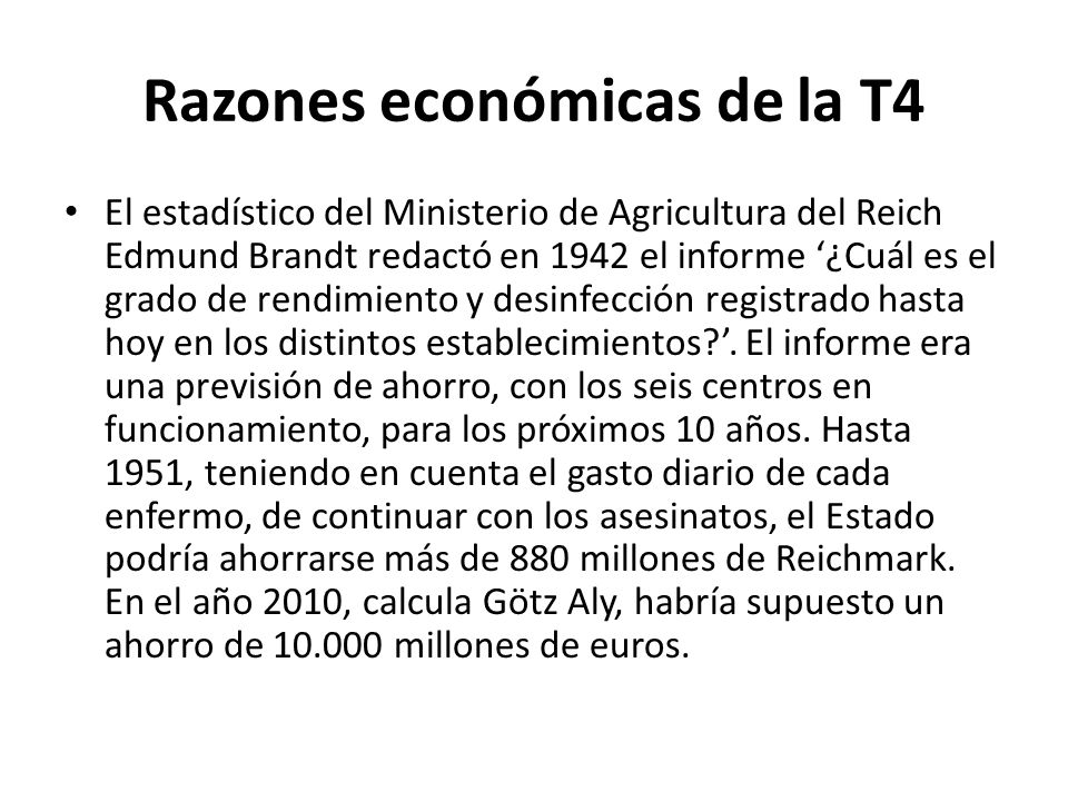 Razones económicas de la T4