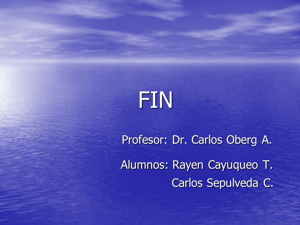 FIN Profesor: Dr. Carlos Oberg A. Alumnos: Rayen Cayuqueo T.