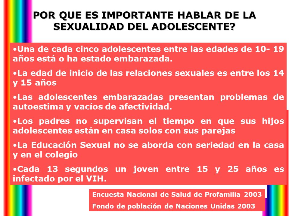 POR QUE ES IMPORTANTE HABLAR DE LA SEXUALIDAD DEL ADOLESCENTE