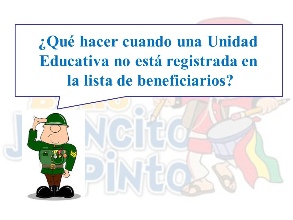 ¿Qué hacer cuando una Unidad Educativa no está registrada en