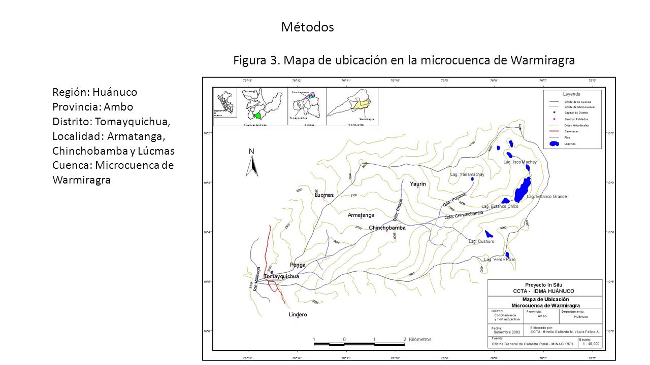 Figura 3. Mapa de ubicación en la microcuenca de Warmiragra
