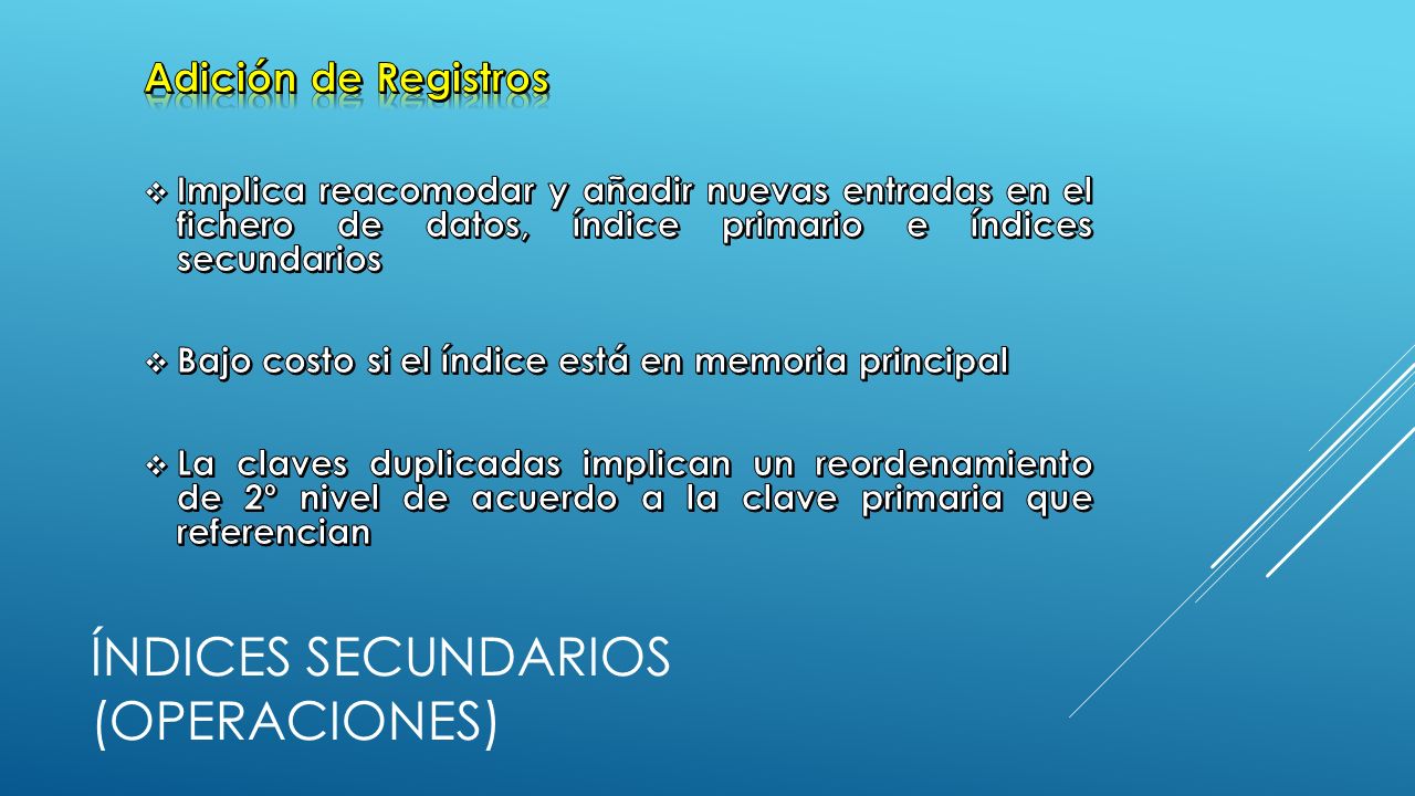 Índices secundarios (operaciones)