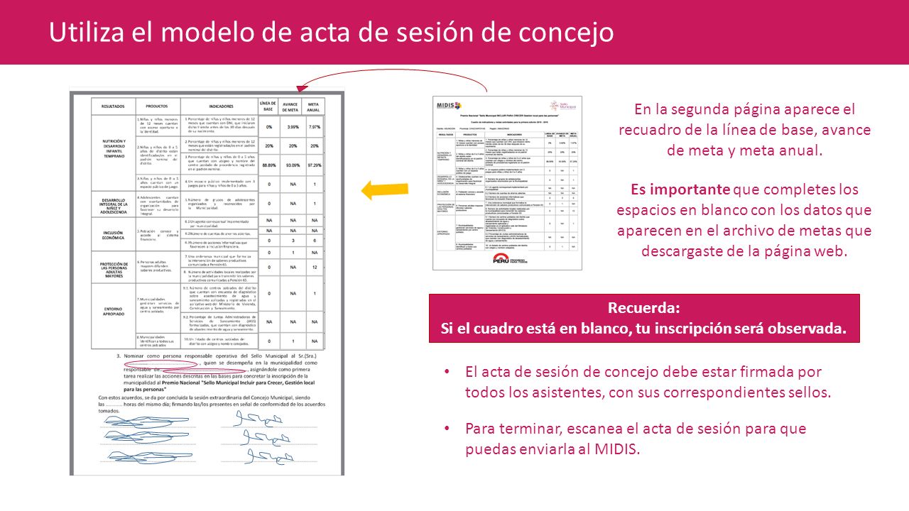 Si el cuadro está en blanco, tu inscripción será observada.