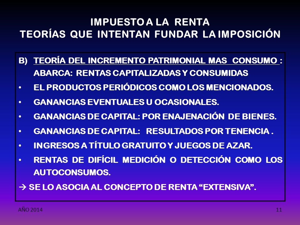 IMPUESTO A LA RENTA TEORÍAS QUE INTENTAN FUNDAR LA IMPOSICIÓN