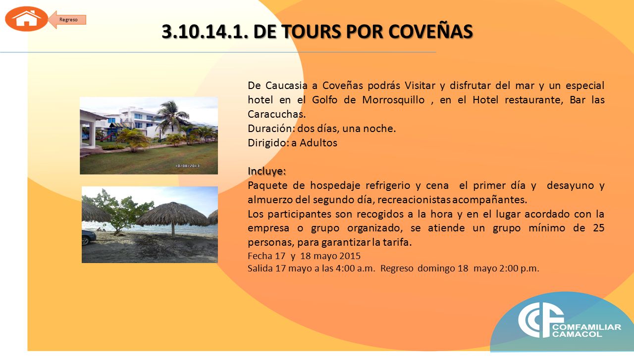 Regreso DE TOURS POR COVEÑAS.