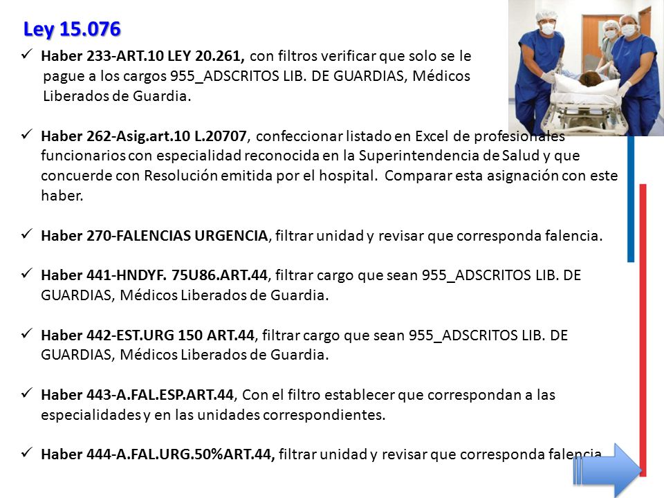 Ley Haber 233-ART.10 LEY , con filtros verificar que solo se le.