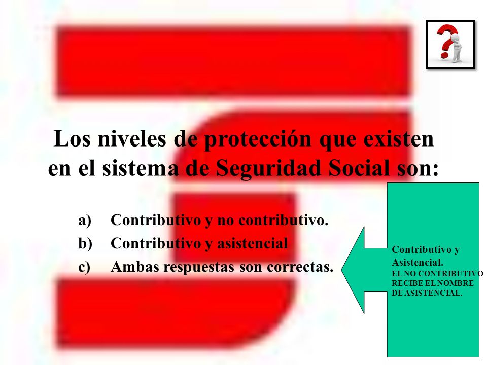 Los niveles de protección que existen en el sistema de Seguridad Social son: