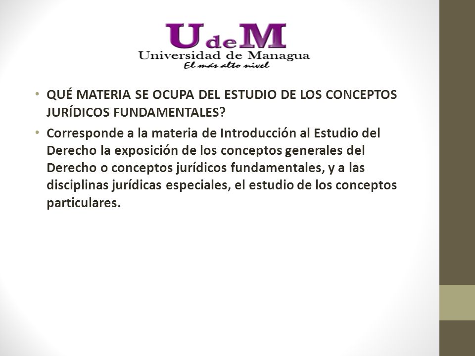 QUÉ MATERIA SE OCUPA DEL ESTUDIO DE LOS CONCEPTOS JURÍDICOS FUNDAMENTALES