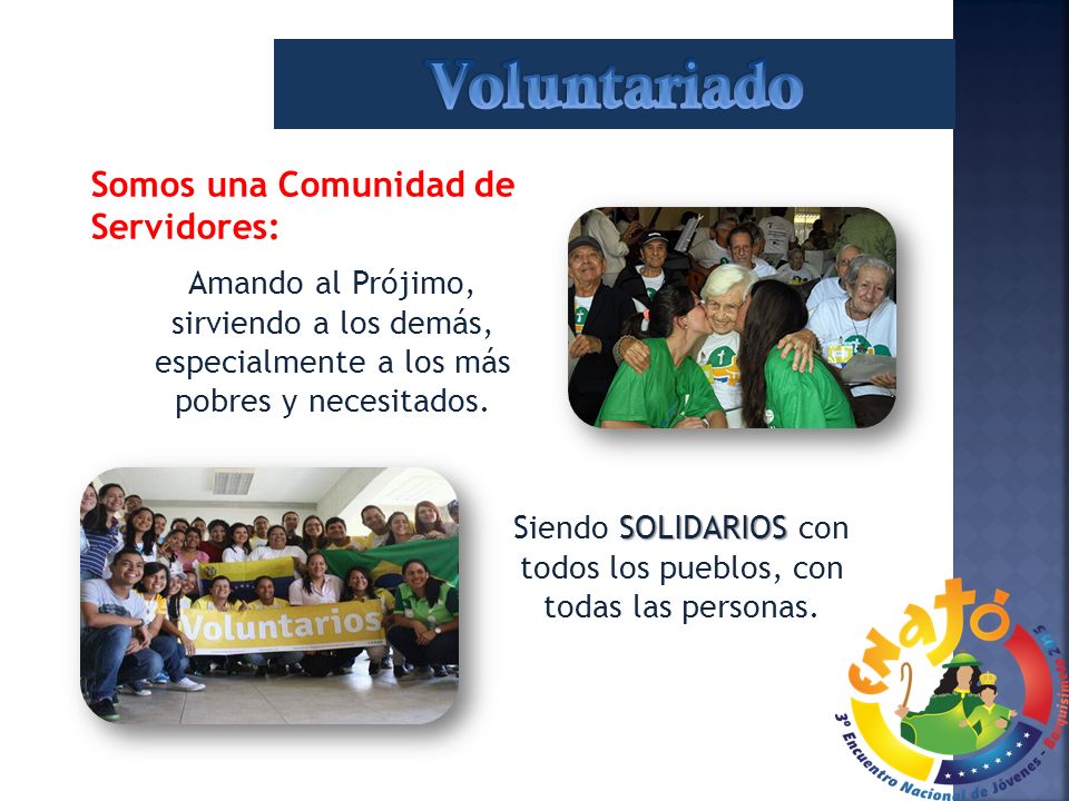 Siendo SOLIDARIOS con todos los pueblos, con todas las personas.