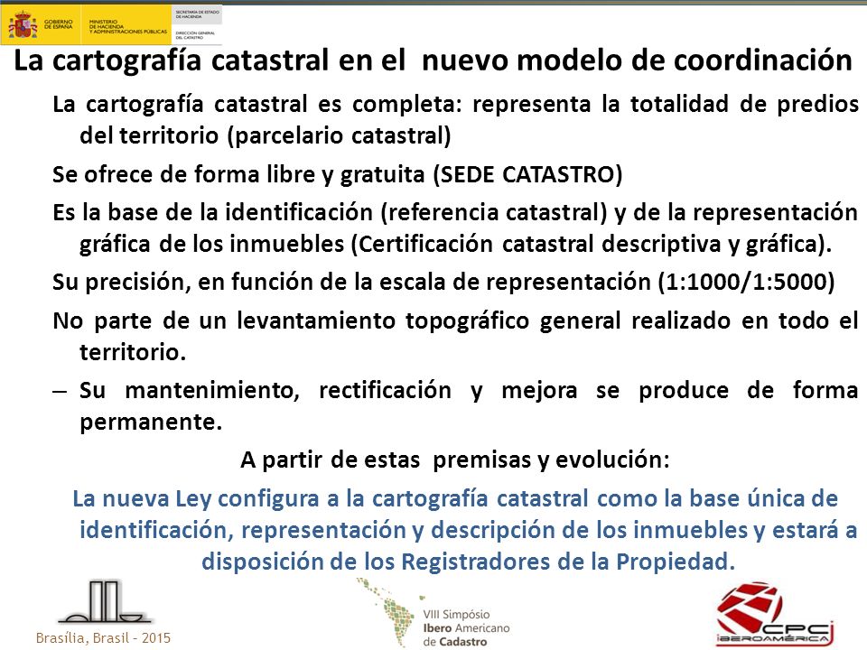 La cartografía catastral en el nuevo modelo de coordinación