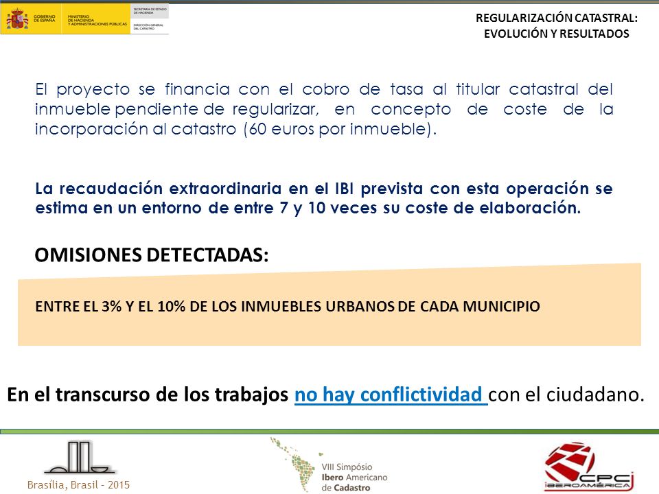 REGULARIZACIÓN CATASTRAL: EVOLUCIÓN Y RESULTADOS