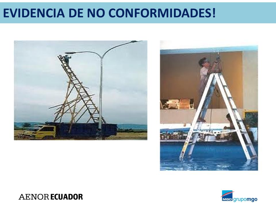 EVIDENCIA DE NO CONFORMIDADES!