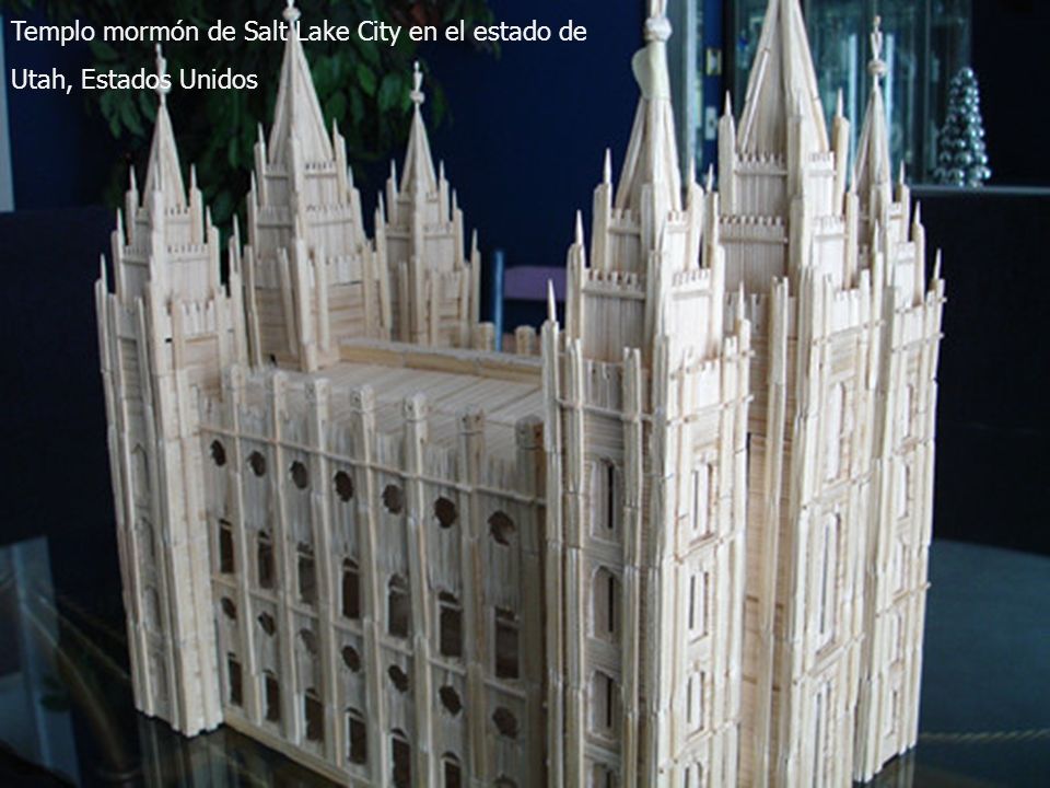 Templo mormón de Salt Lake City en el estado de Utah, Estados Unidos