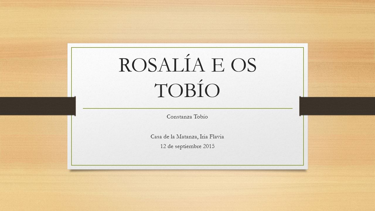 Constanza Tobío Casa de la Matanza, Iria Flavia 12 de septiembre 2015
