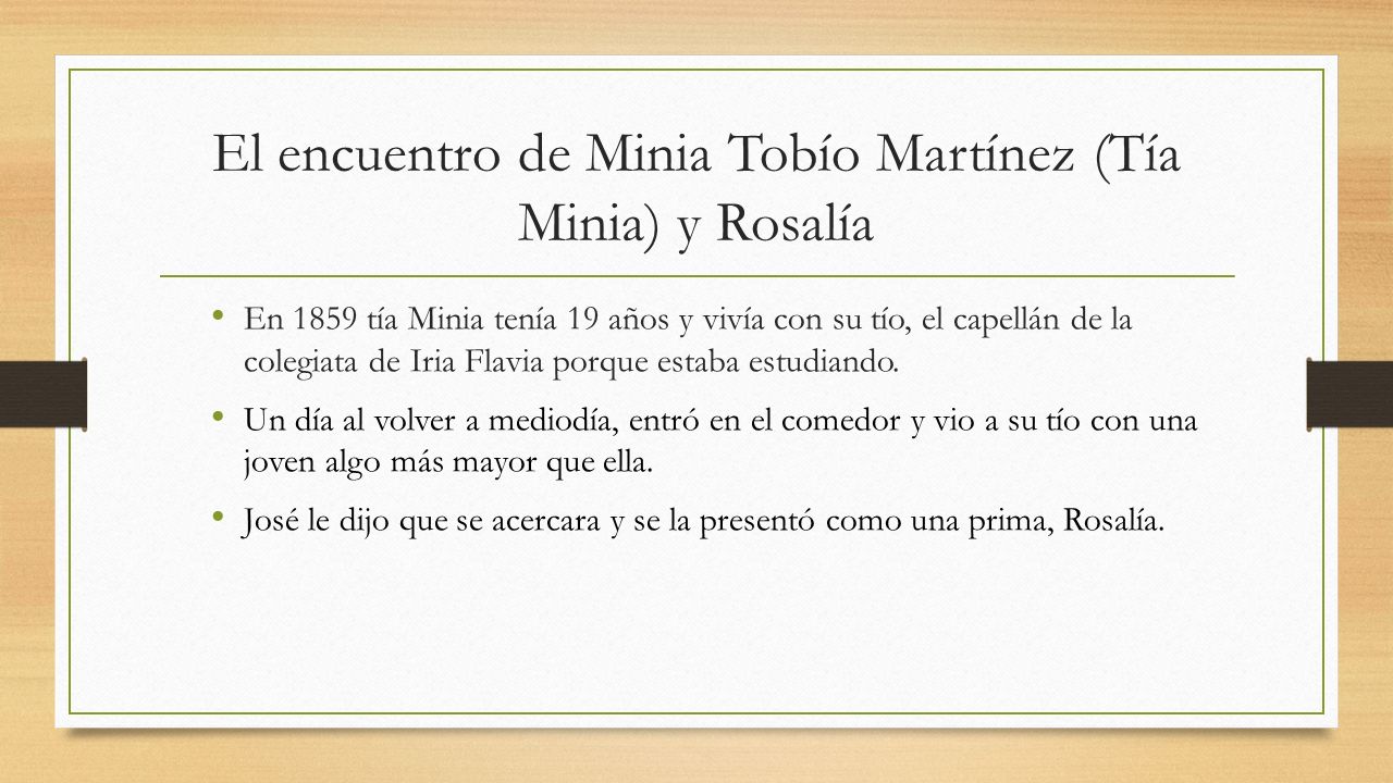 El encuentro de Minia Tobío Martínez (Tía Minia) y Rosalía