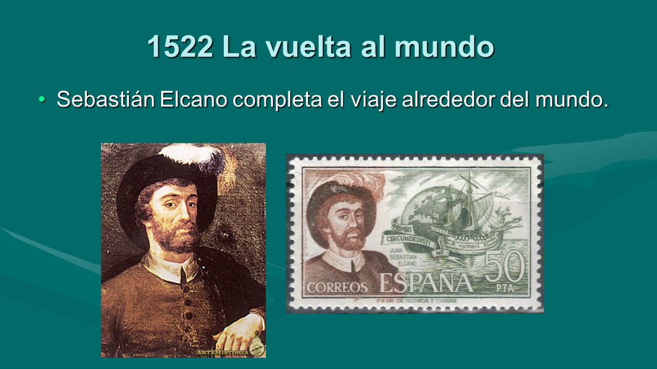 1522 La vuelta al mundo Sebastián Elcano completa el viaje alrededor del mundo.