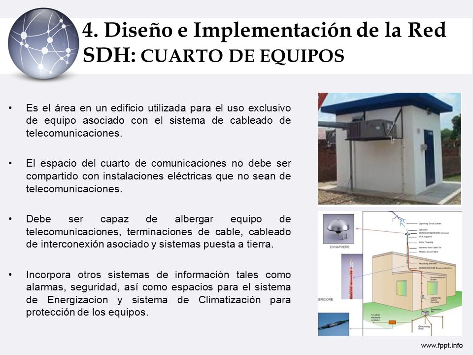 4. Diseño e Implementación de la Red SDH: CUARTO DE EQUIPOS