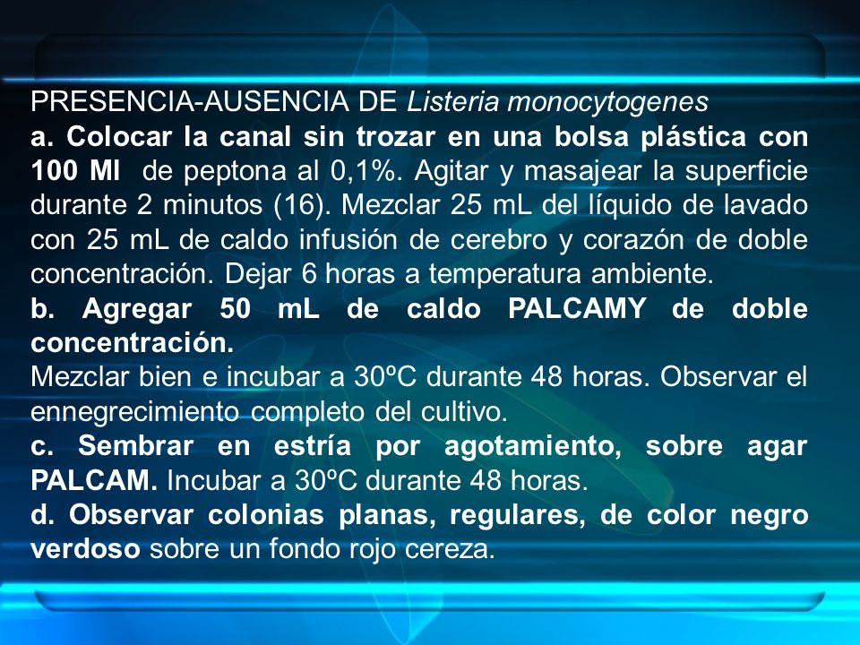 PRESENCIA-AUSENCIA DE Listeria monocytogenes