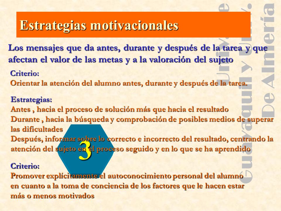 3 Univ. De Guayaquil y Univ. De Almería Estrategias motivacionales