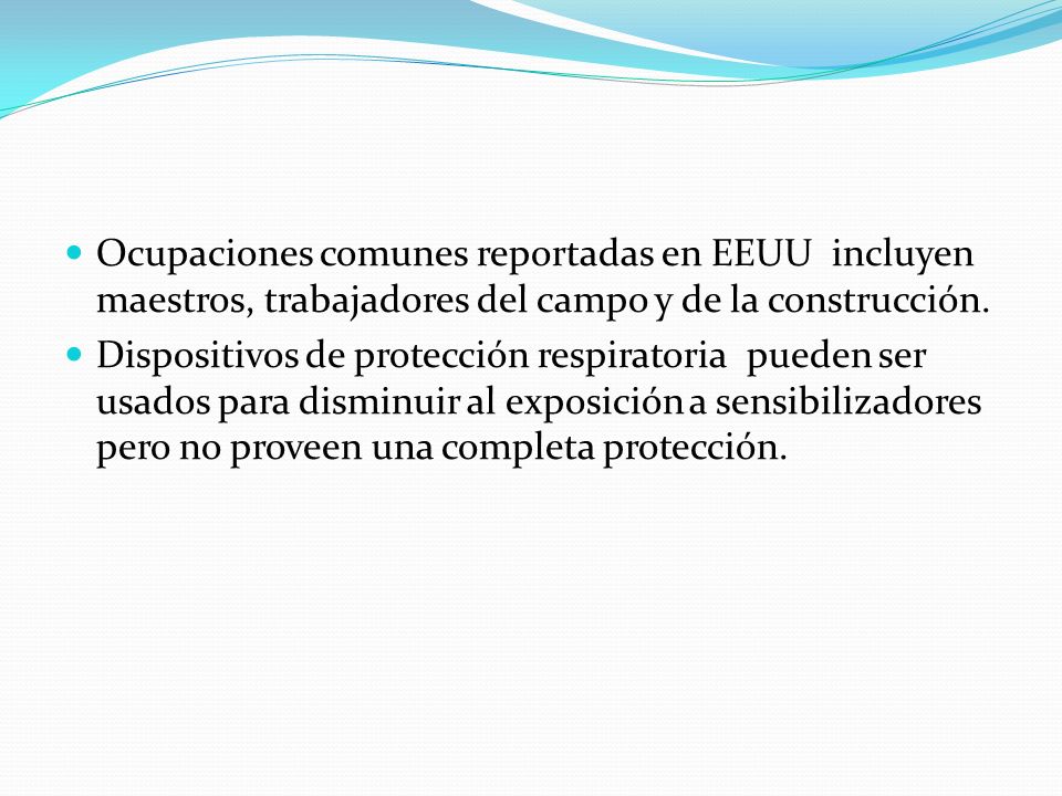 Ocupaciones comunes reportadas en EEUU incluyen maestros, trabajadores del campo y de la construcción.