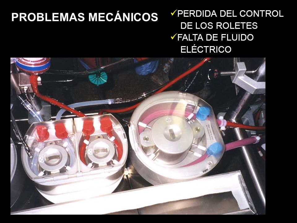 PROBLEMAS MECÁNICOS PERDIDA DEL CONTROL DE LOS ROLETES FALTA DE FLUIDO