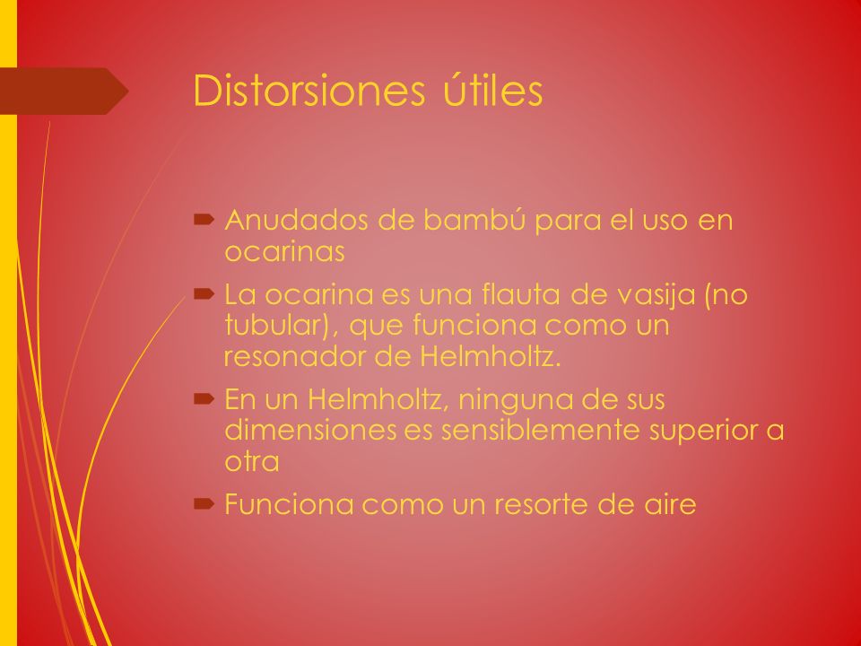 Distorsiones útiles Anudados de bambú para el uso en ocarinas