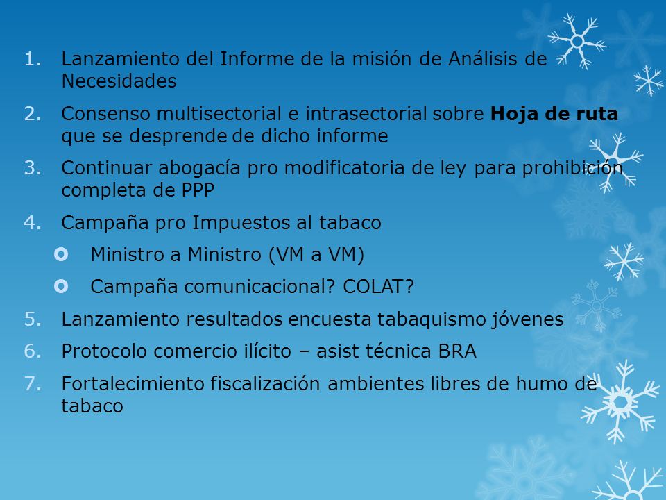 Lanzamiento del Informe de la misión de Análisis de Necesidades
