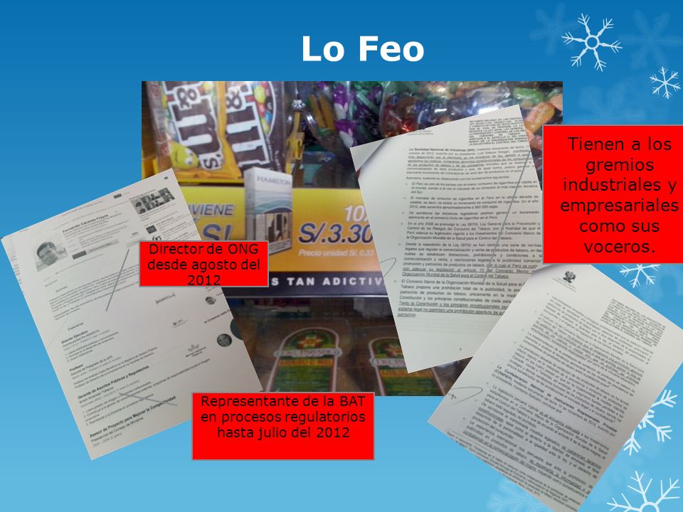 Lo Feo Tienen a los gremios industriales y empresariales como sus voceros. Director de ONG desde agosto del