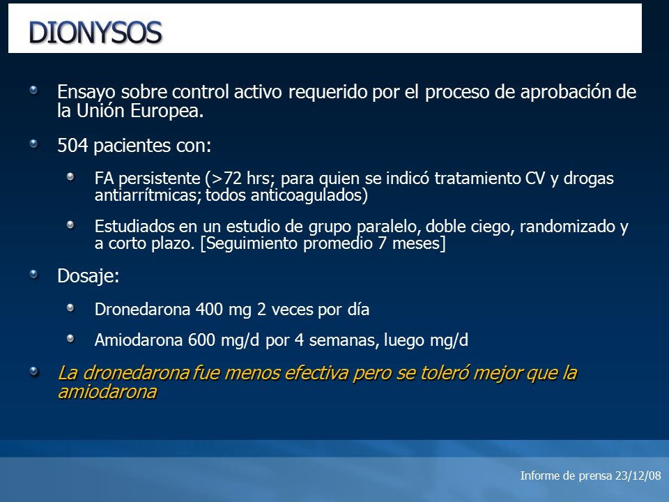 Ensayo sobre control activo requerido por el proceso de aprobación de la Unión Europea.