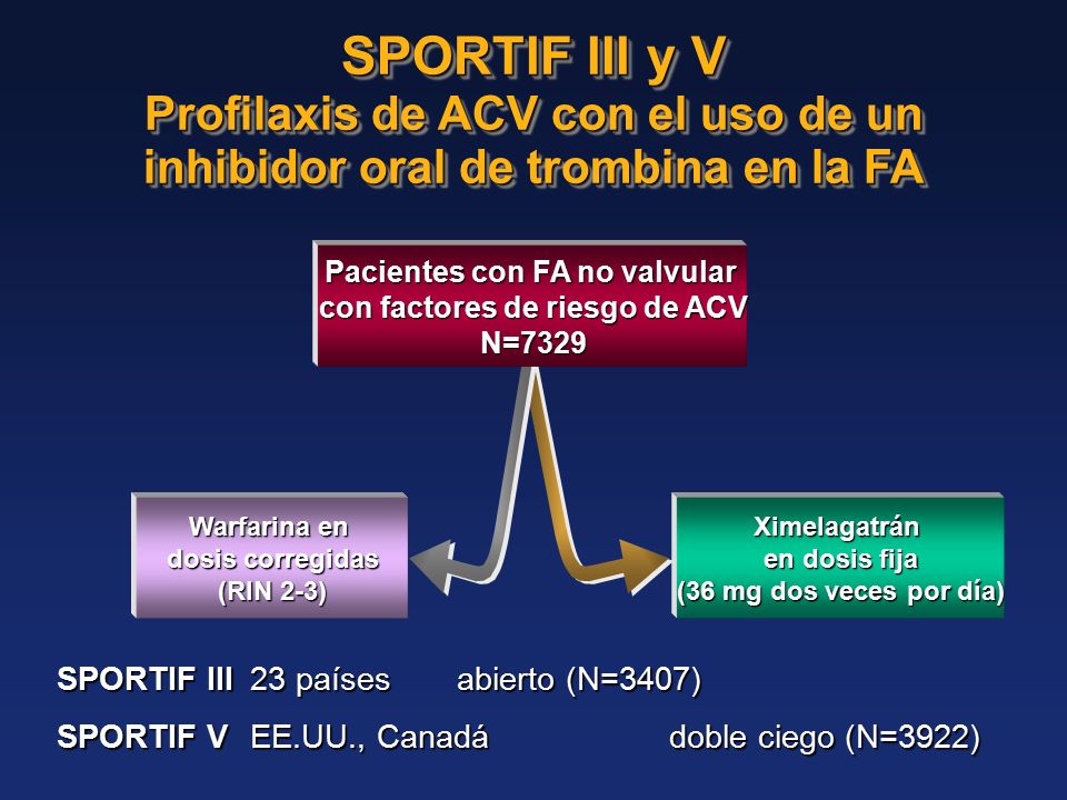 Pacientes con FA no valvular con factores de riesgo de ACV
