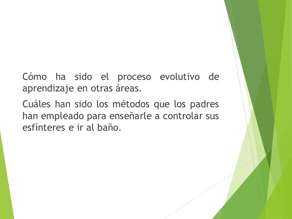 Cómo ha sido el proceso evolutivo de aprendizaje en otras áreas