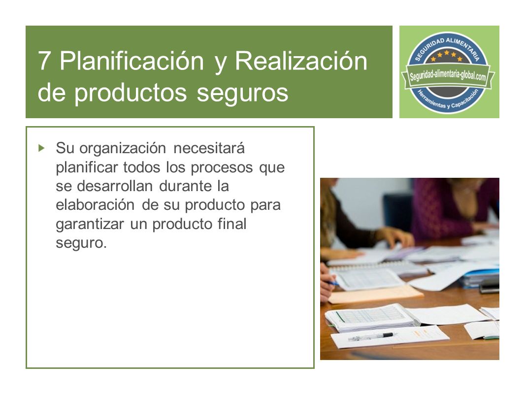 7 Planificación y Realización de productos seguros