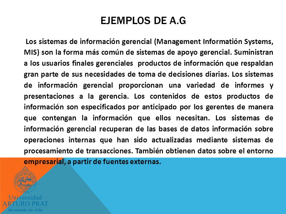 EJEMPLOS DE A.G