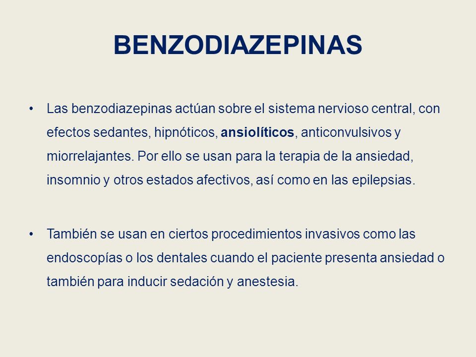 BENZODIAZEPINAS