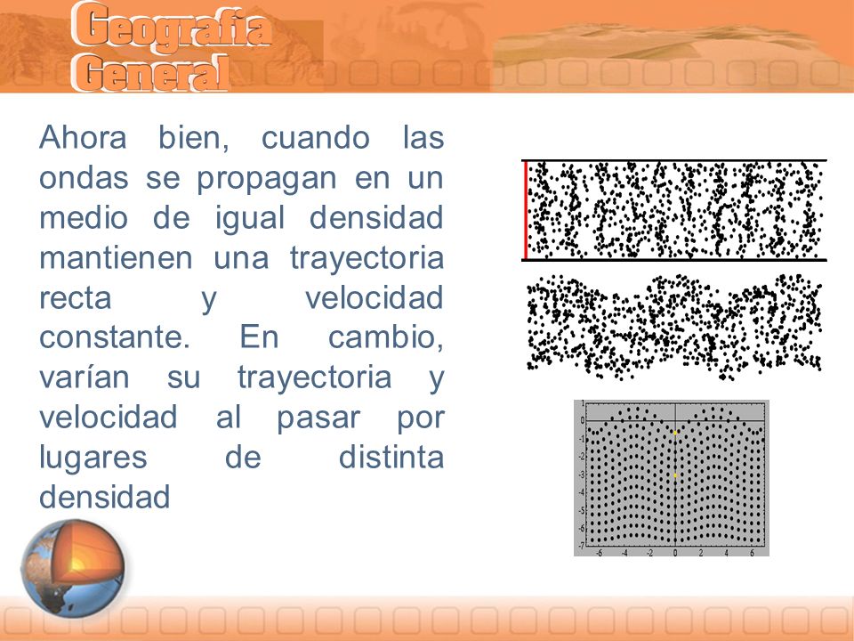 Ahora bien, cuando las ondas se propagan en un medio de igual densidad mantienen una trayectoria recta y velocidad constante.
