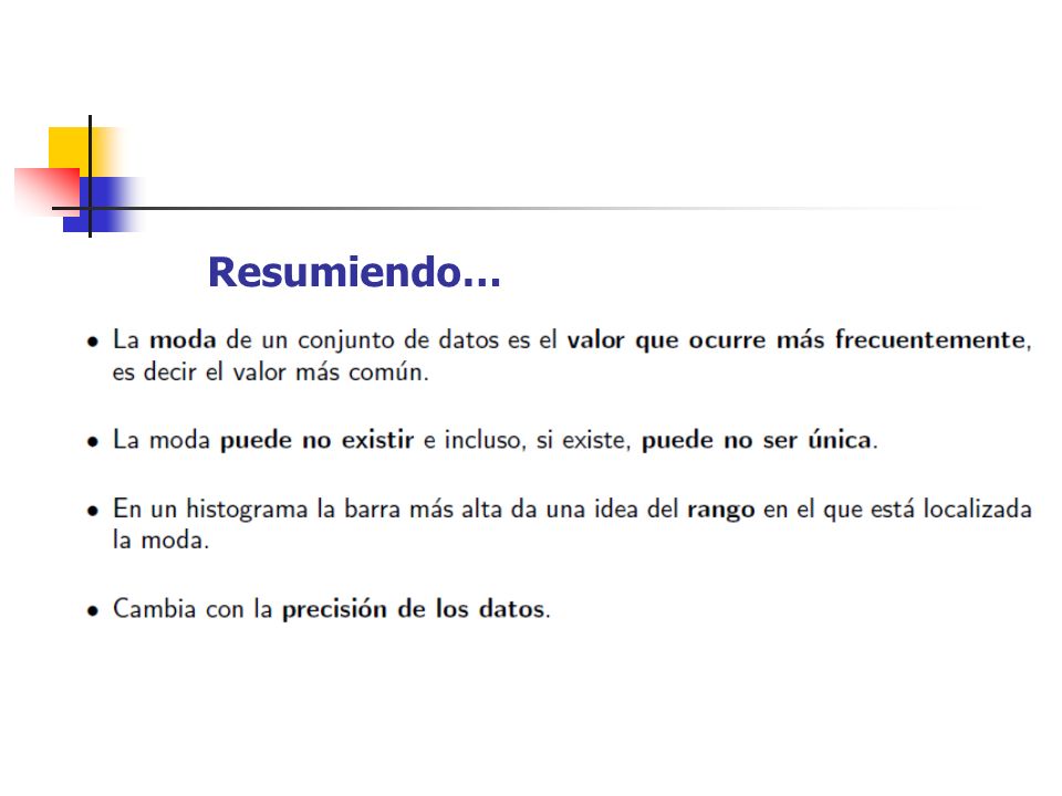 Resumiendo…