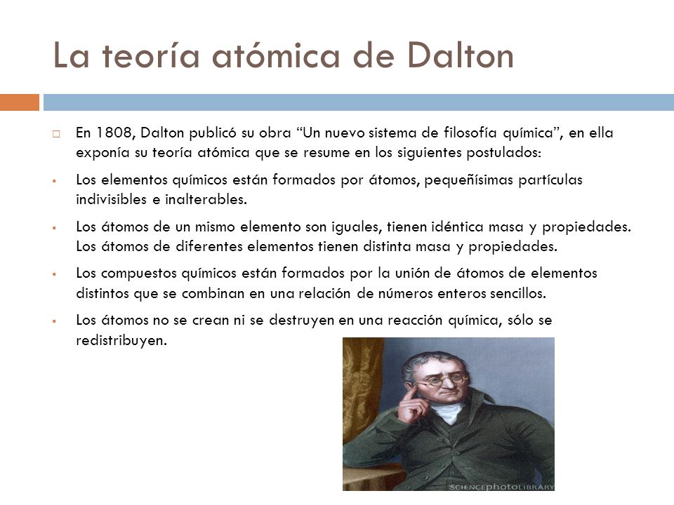 La teoría atómica de Dalton
