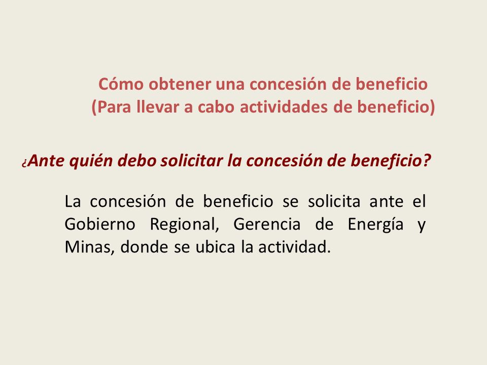 Cómo obtener una concesión de beneficio (Para llevar a cabo actividades de beneficio)