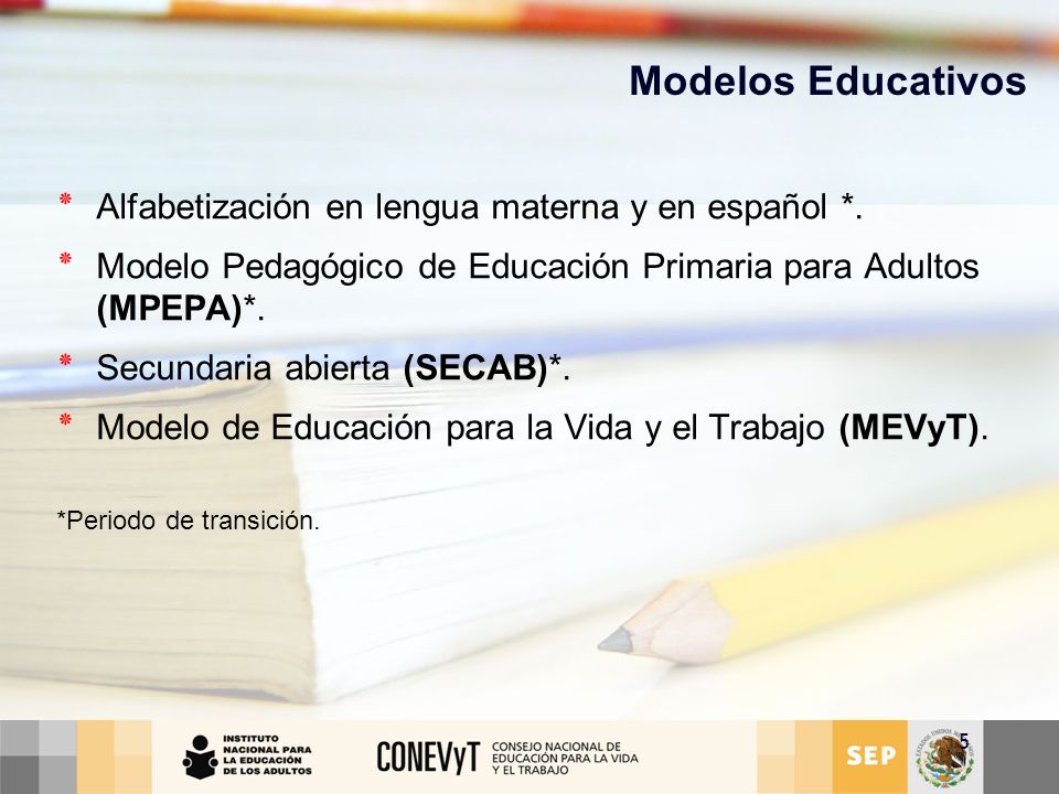 Modelos Educativos Alfabetización en lengua materna y en español *.